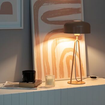 Lampe à poser Ledkia en métal Luca Beige 8