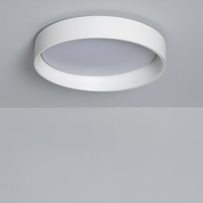 Ledkia Plafoniera LED 20W Circolare Metallo Ø450 mm CCT Selezionabile Broadway Bianco