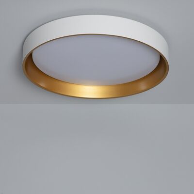 Ledkia Plafoniera LED 30W Circolare Metallo Ø550 mm CCT Selezionabile Big Broadwey Bianco - Oro