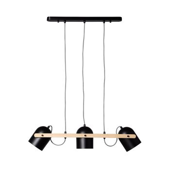 Ledkia Suspension Bois et Métal Klarhet Noir 1