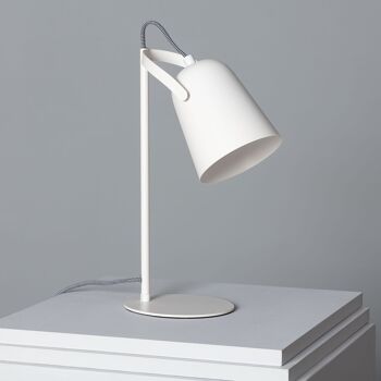 Lampe Flexo de bureau en métal blanc Orfeo Ledkia 1