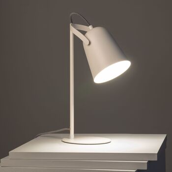 Lampe Flexo de bureau en métal blanc Orfeo Ledkia 4