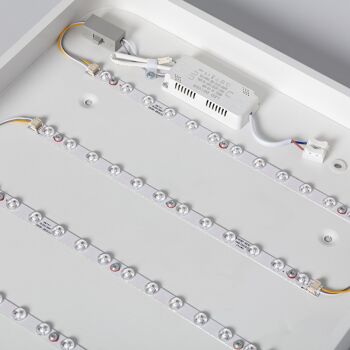 Ledkia Plafonnier LED 40W Rectangulaire Métal 600x400 mm CCT Sélectionnable Hidria Blanc 8