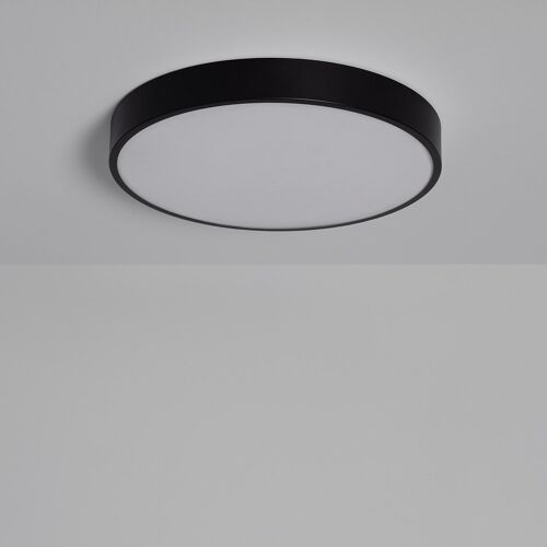 Ledkia Plafón LED 30W Circular Metal Ø400 mm CCT Seleccionable Hidria Negro