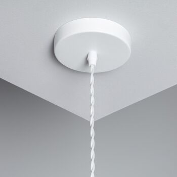 Ledkia Suspension Tissu Verdy Blanc 4