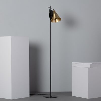 Ledkia Floor Lamp Metal Liceo Black - Gold