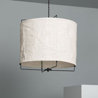 Ledkia Off-white Zulu Fabric Pendant Lamp