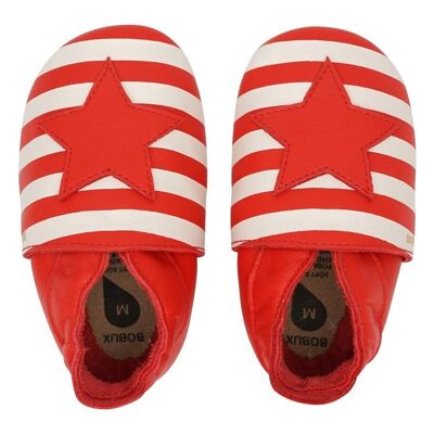 Soft Sole Star and Stripes Poppy