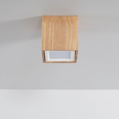 Plafonnier LED Ledkia 6W en Bois de Sigurd Naturel