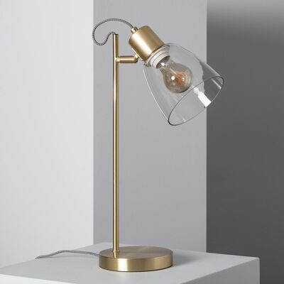 Ledkia Metal and Glass Table Lamp Shirley Gold