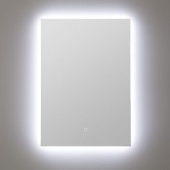 Ledkia Miroir de Salle de Bain avec Lumière LED 68x48 cm Petit Mason Blanc Froid 6000K 8