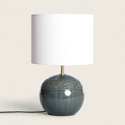 Ledkia Teal Murger Ceramic Table Lamp