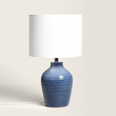 Ledkia Ceramic Table Lamp Botijo Dark Blue