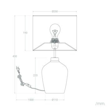 Lampe de table en céramique Ledkia Botijo bleu foncé 2