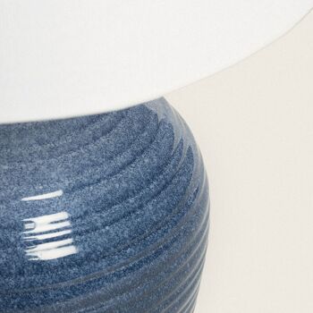 Lampe de table en céramique Ledkia Botijo bleu foncé 4
