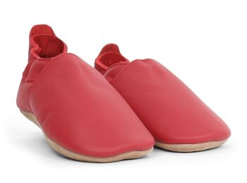 Chaussure Simple à Semelle Souple Rouge 2