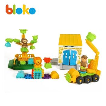 Coffret 100 Bloko avec 3 Figurines 3D Jungle – Dès 12 Mois – Fabriqué en Europe – 503626 6