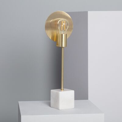 Ledkia Table Lamp Marble and Metal Argos Gold