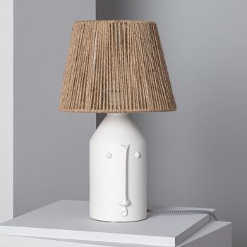 Lampe de table en céramique Ledkia Bakamba Blanc 1