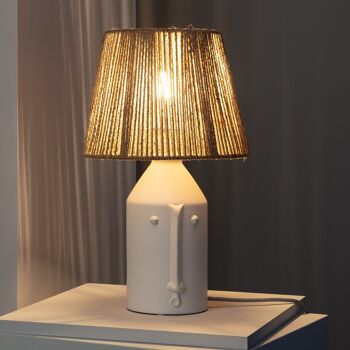 Lampe de table en céramique Ledkia Bakamba Blanc 7