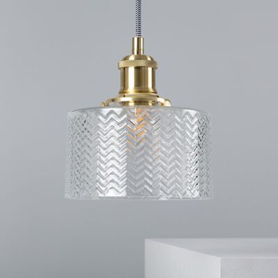Ledkia Gold Matisse Glass Pendant Lamp