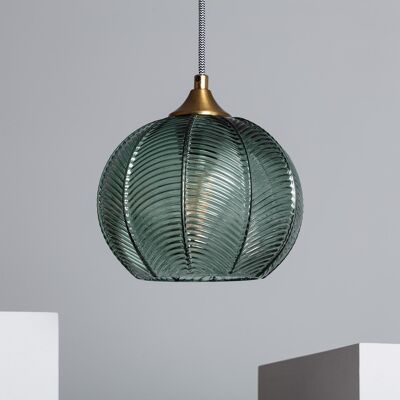 Ledkia Green Klimt Glass Pendant Lamp