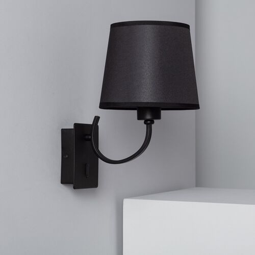 Ledkia Lámpara de Pared Metal Kuombi Negro