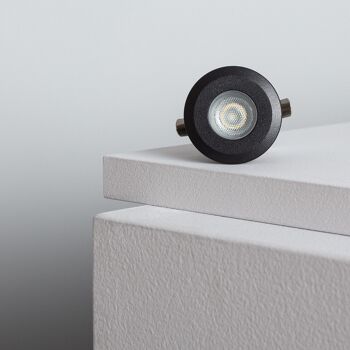 Ledkia Spot Extérieur LED 1W Encastré Sol 12-24V DC Titien Noir Blanc Chaud 2700K 2