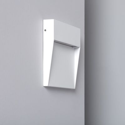 Ledkia LED Outdoor Beacon 6.5W Square Wall Surface White Jade Neutral White 4000K