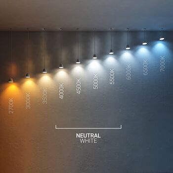 Ledkia Balise Extérieure LED 2W Encastrable Mural Carré Noir Guell Blanc Neutre 4000K 8