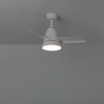 Ledkia Ventilateur de Plafond LED Industriel Blanc 91cm Sélectionnable (Chaud-Neutre-Froid) 5