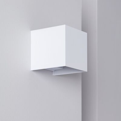 Ledkia Aplique de Pared Exterior LED 6W Iluminación Doble Cara New Eros Blanco Blanco Cálido 2700K