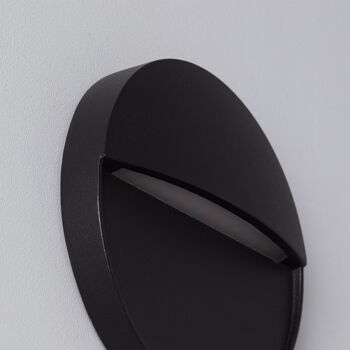 Ledkia Balise Extérieure LED 4W Surface Murale Circulaire Noir Jade Blanc Neutre 4000K 5