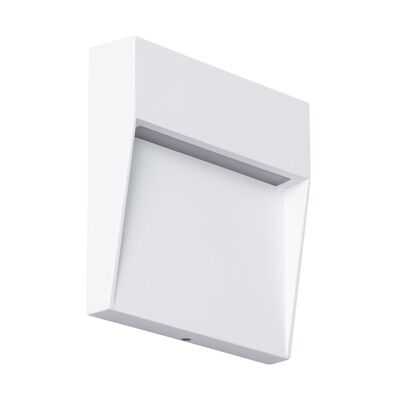 Ledkia Baliza Exterior LED 4W Superficie Pared Cuadrado Blanco Jade Blanco Cálido 2700K