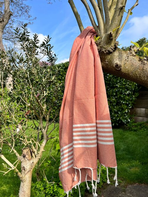 Hammam towel Fouta Provence - Peach Terracotta - 100x200cm