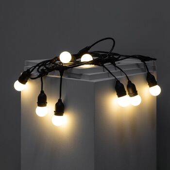 Ledkia Kit Guirlande Lumineuse Extérieur 5,5m Noir + 8 Ampoules LED E27 G45 3W de Couleurs Blanches 2