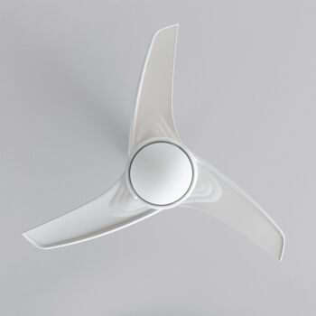 TechBrey Ventilateur de Plafond Silencieux Aran Blanc 107cm Moteur DC WiFi 4