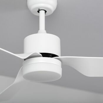 TechBrey Minimal PRO Ventilateur de plafond silencieux Blanc 132 cm Moteur CC WiFi 5