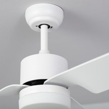 TechBrey Minimal PRO Ventilateur de plafond silencieux Blanc 132 cm Moteur CC WiFi 6