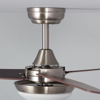 TechBrey Ventilateur de Plafond Silencieux Neil LED Bois 107cm Moteur DC WiFi 6
