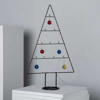 Ledkia LED-Weihnachtsbaum mit Batterie Schwarz