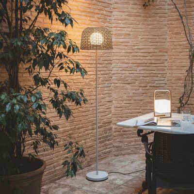 Ledkia Outdoor Floor Lamp Metal Karotty Natural