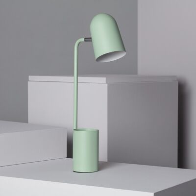 Ledkia Metal Desk Flexo Lamp with Pencil Holder Waal Celadon Green