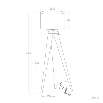 Lampadaire Ledkia Wol Blanc 2