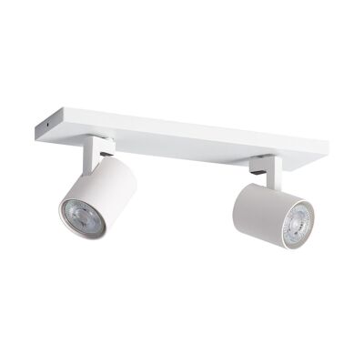 Ledkia Gylu Aluminum Addressable Surface Double Lampholder Spotlight for GU10 Bulb White