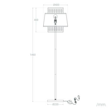 Lampadaire Ledkia Tissu Chulu Vert 2