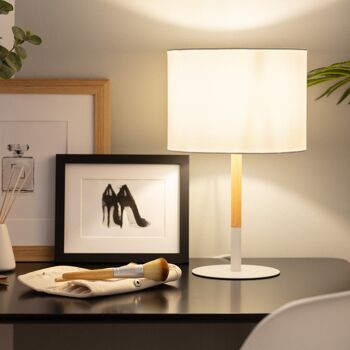 Ledkia Lampe de table Silinda WiFi avec variateur Blanc 2