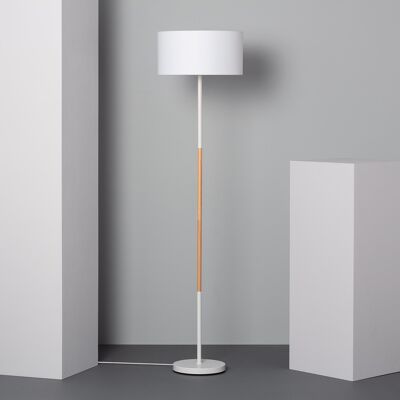 Ledkia WiFi-Stehlampe aus Metall mit weißem Silinda-Dimmer