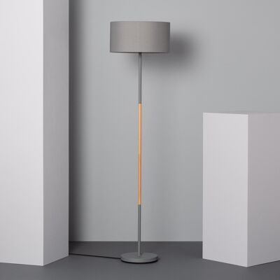 Ledkia WiFi-Stehlampe aus Metall mit Silinda-Grau-Dimmer