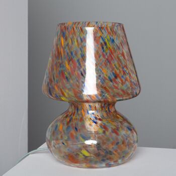 Lampe de table en cristal multicolore Ledkia Batlló 1